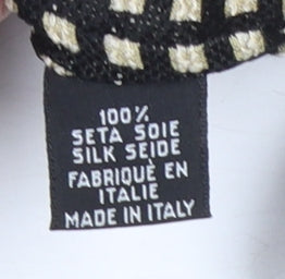 Hugo Boss Men's Black Geometric Silk Designer Tie One Size