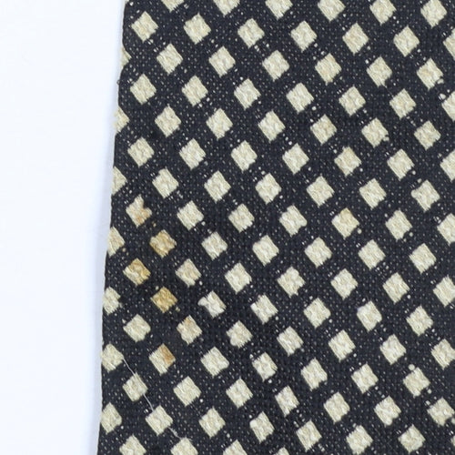 Hugo Boss Men's Black Geometric Silk Designer Tie One Size