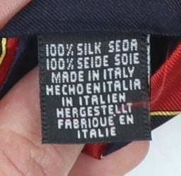 Carlo Colombo Men's Red Striped Silk Tie Made in Italy One Size