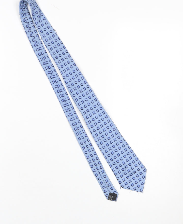 Van Heusen Men's Blue Geometric Silk Tie