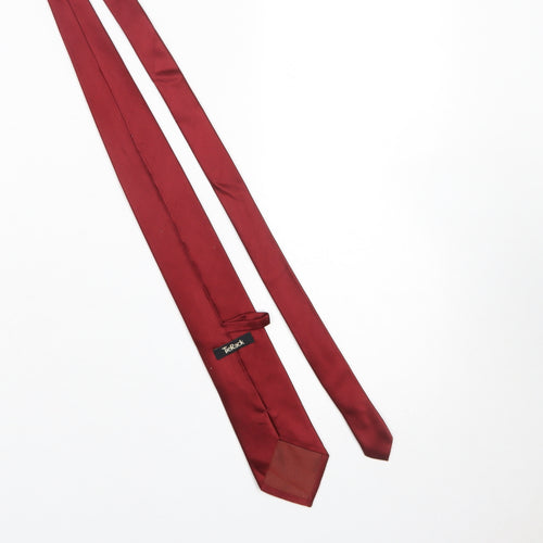 Tie Rack Men's Red 100% Silk Slim Tie Classic Pointed Style