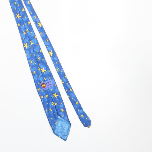 Bang on the Door Blue Cartoon Novelty Men's Tie One Size
