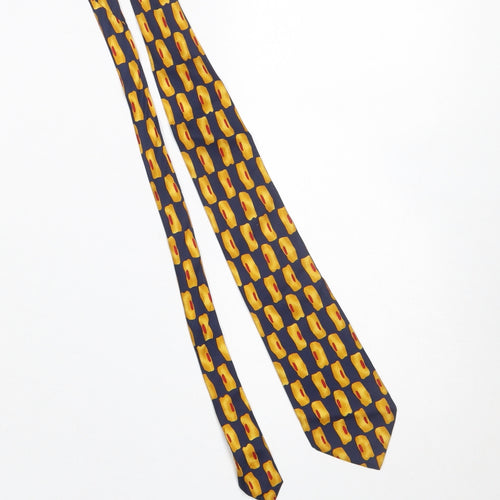 Toni Valente Men's Multicoloured Abstract Silk Tie