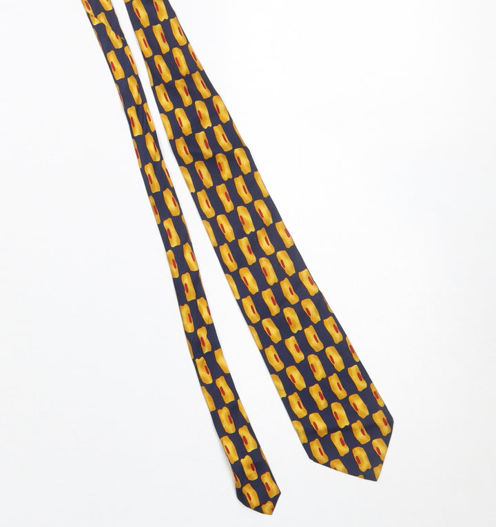 Toni Valente Men's Multicoloured Abstract Silk Tie
