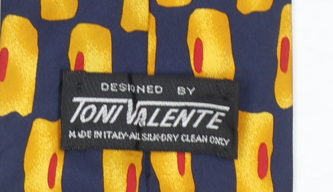 Toni Valente Men's Multicoloured Abstract Silk Tie