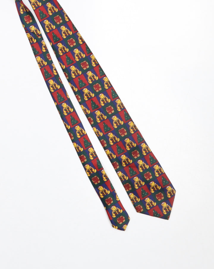 Havana Men's Multicoloured Christmas Teddy Bear Polyester Tie One Size