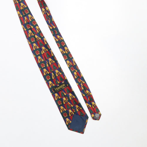 Havana Men's Multicoloured Christmas Teddy Bear Polyester Tie One Size