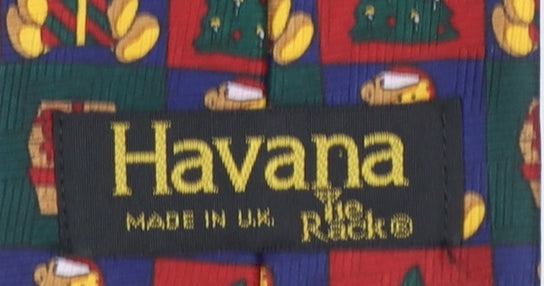 Havana Men's Multicoloured Christmas Teddy Bear Polyester Tie One Size