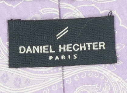 Daniel Hechter Men’s Lilac Paisley Silk Tie Slim Style 176cm