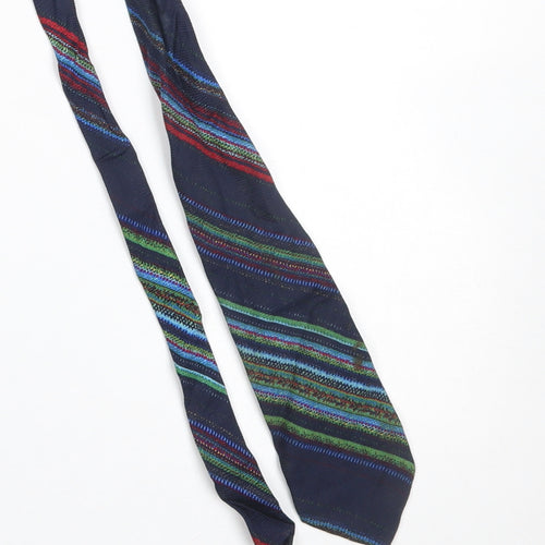 Da Vinci Men's Multicoloured Striped 100% Silk Tie Made in Italy