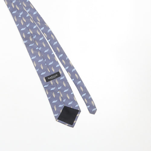 Van Heusen Men's Blue Geometric 100% Silk Pointed Tie
