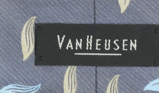 Van Heusen Men's Blue Geometric 100% Silk Pointed Tie