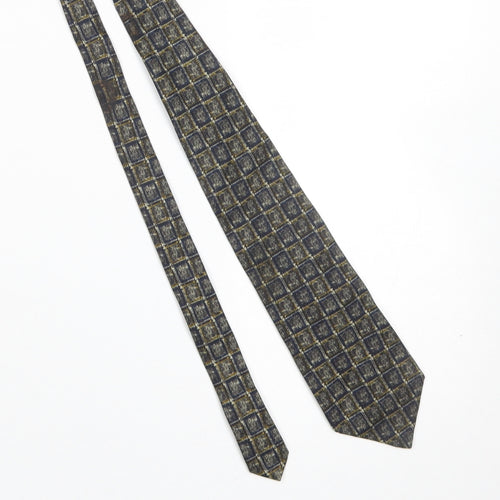 House of Fraser Men's Blue Silk Checked Designer Tie One Size