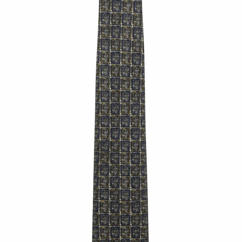 House of Fraser Men's Blue Silk Checked Designer Tie One Size