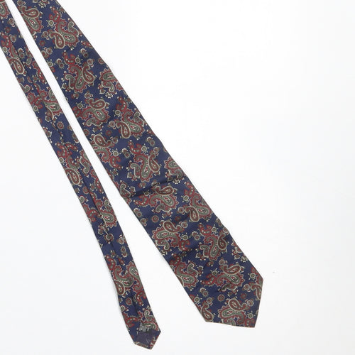 The Windsor Collection Men's Blue Paisley Silk Tie