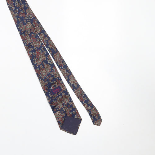 The Windsor Collection Men's Blue Paisley Silk Tie