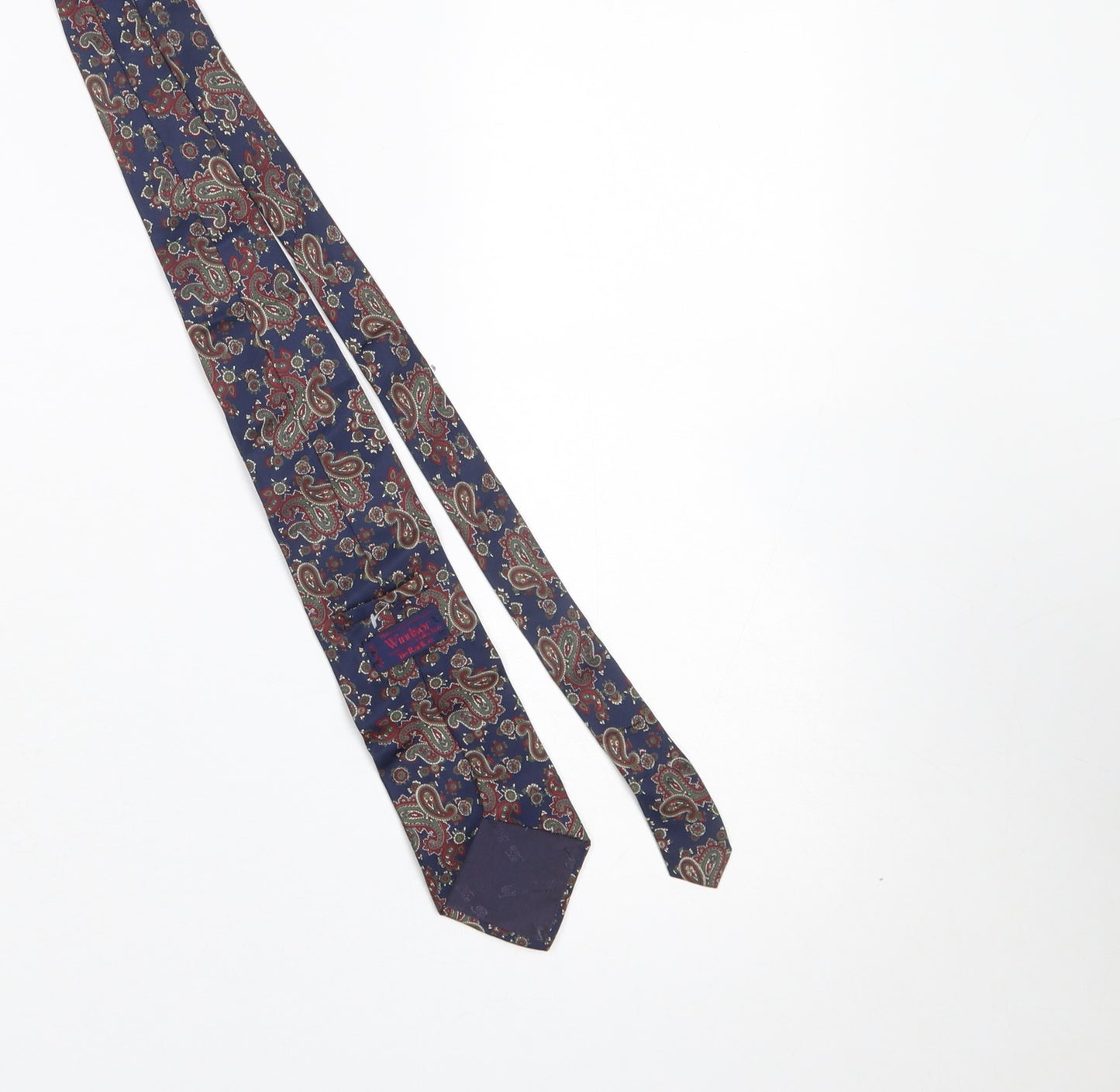 The Windsor Collection Men's Blue Paisley Silk Tie