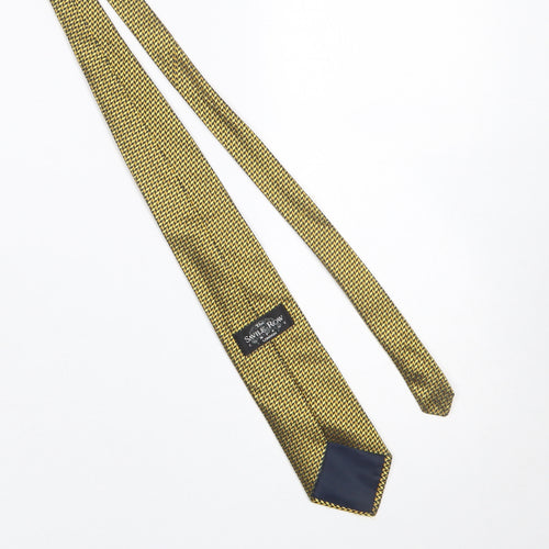 The Savile Row Company Men's Gold Geometric Silk Designer Tie