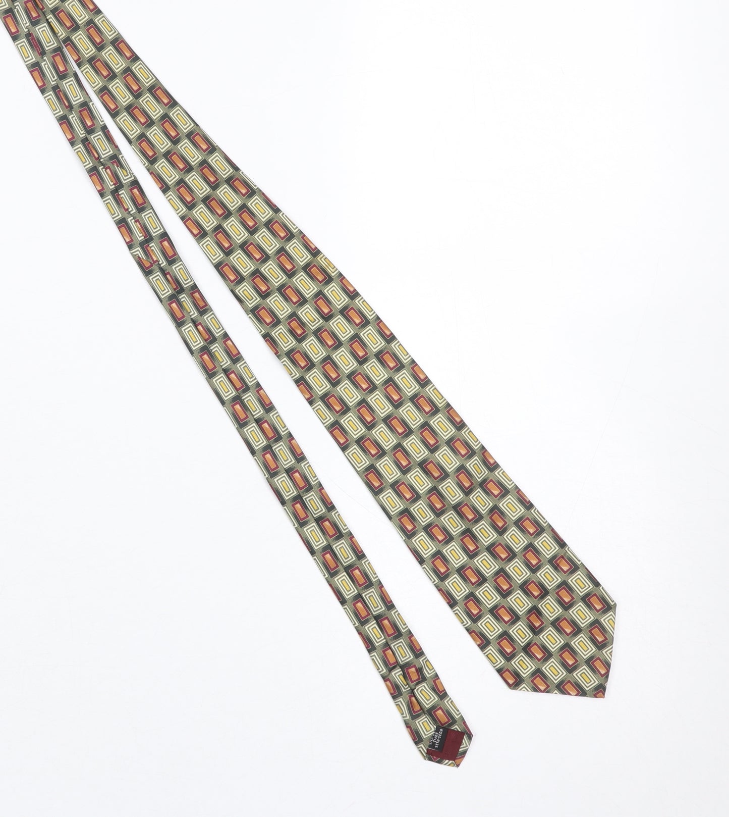 Jonelle Silk Men's Multicoloured Geometric Tie Slim Style 176cm