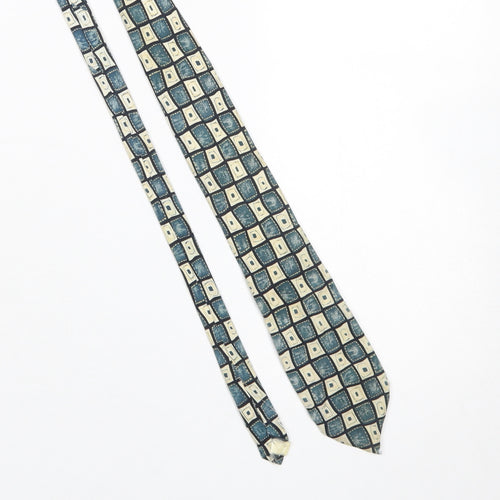 Woods & Gray Men's Aqua Geometric Pure Silk Tie