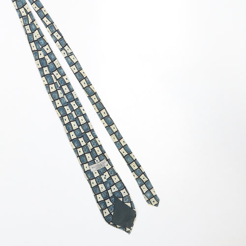 Woods & Gray Men's Aqua Geometric Pure Silk Tie