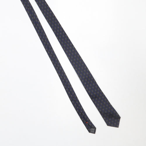 Kenneth Cole New York Men's Blue Polka Dot Slim Silk Tie One Size