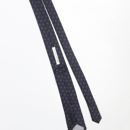 Kenneth Cole New York Men's Blue Polka Dot Slim Silk Tie One Size