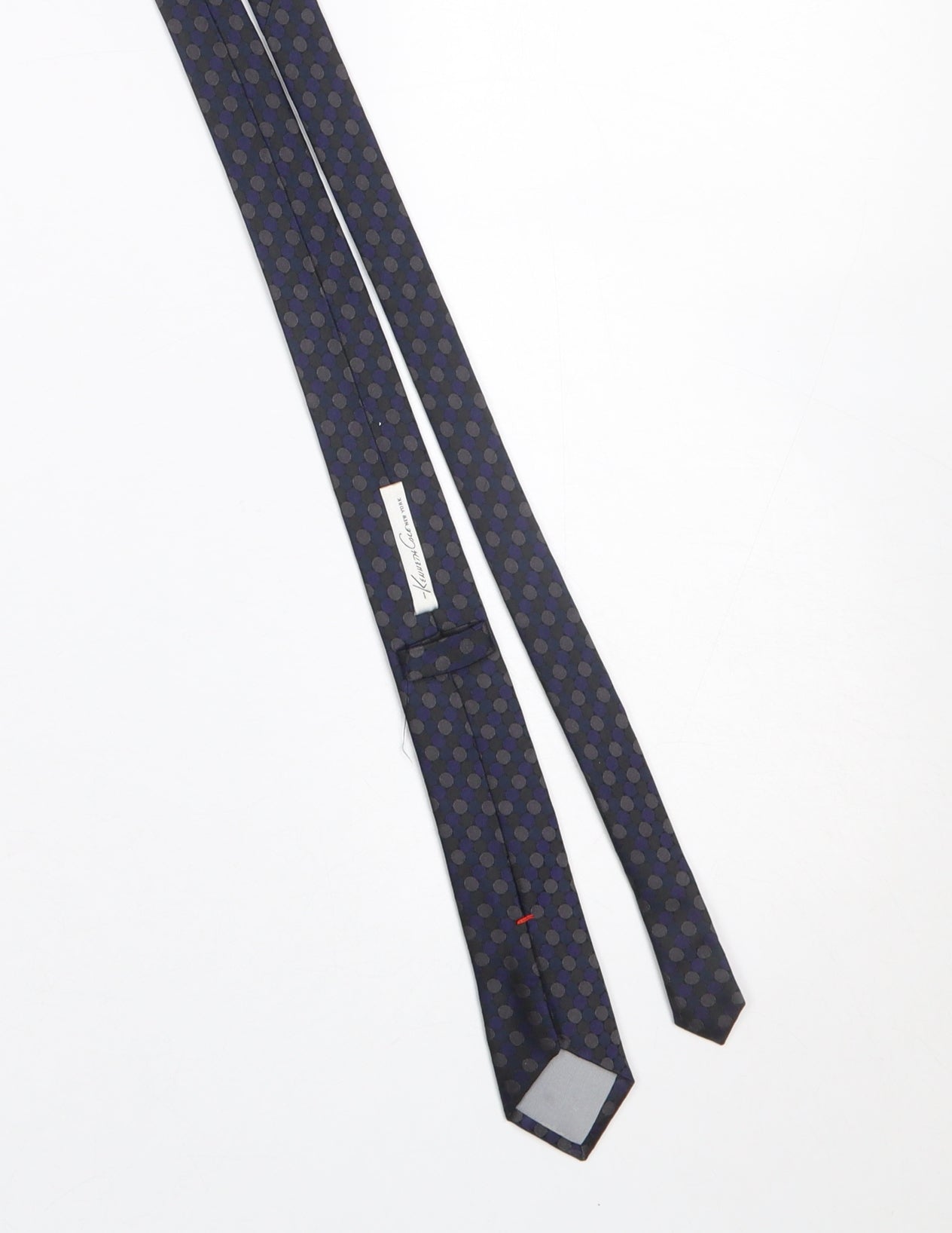 Kenneth Cole New York Men's Blue Polka Dot Slim Silk Tie One Size
