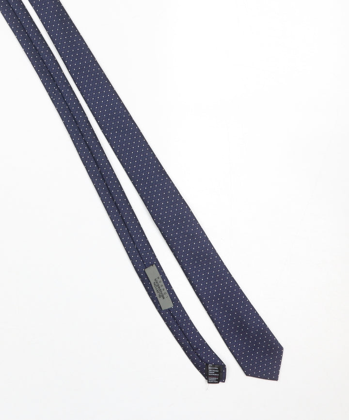 Burton Menswear London Men's Blue Polka Dot Slim Tie One Size