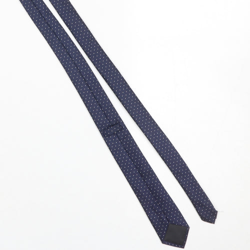 Burton Menswear London Men's Blue Polka Dot Slim Tie One Size