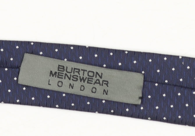 Burton Menswear London Men's Blue Polka Dot Slim Tie One Size
