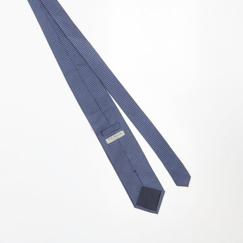 Tie Rack Men’s Blue Geometric Slim Tie 100% Silk One Size