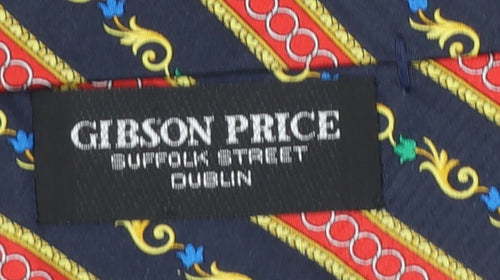 Gibson Price Men's Multicoloured Striped Silk Tie Pointed End