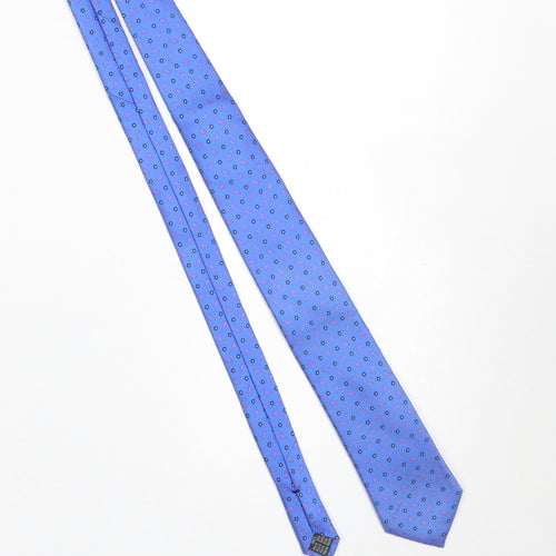 John Taylor Men's Blue Silk Paisley Slim Tie