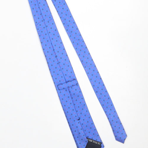 John Taylor Men's Blue Silk Paisley Slim Tie