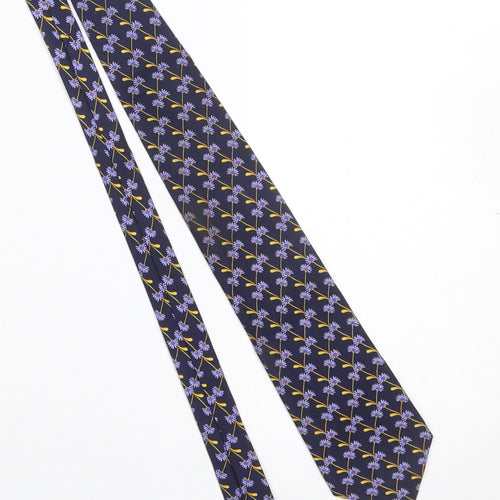 Gibson Price Men's Navy Floral Silk Tie Made in England One Size