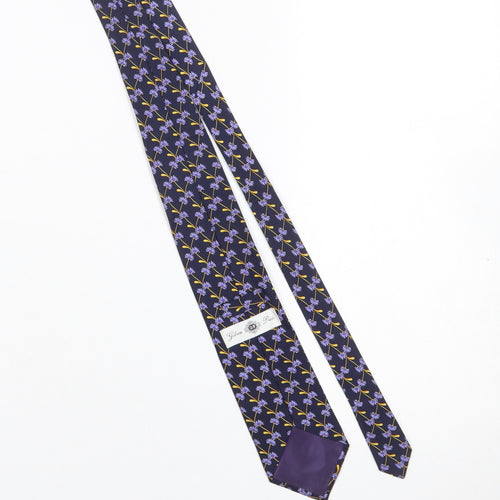 Gibson Price Men's Navy Floral Silk Tie Made in England One Size