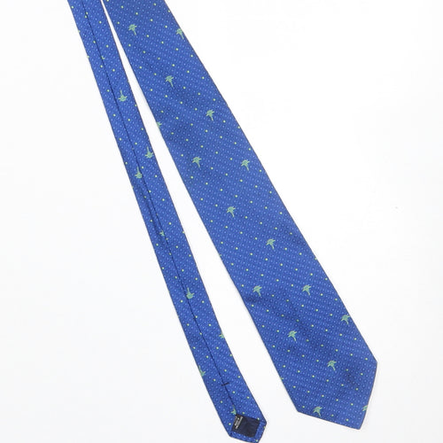 JOOP! Men's Blue Geometric Woven Silk Designer Tie One Size