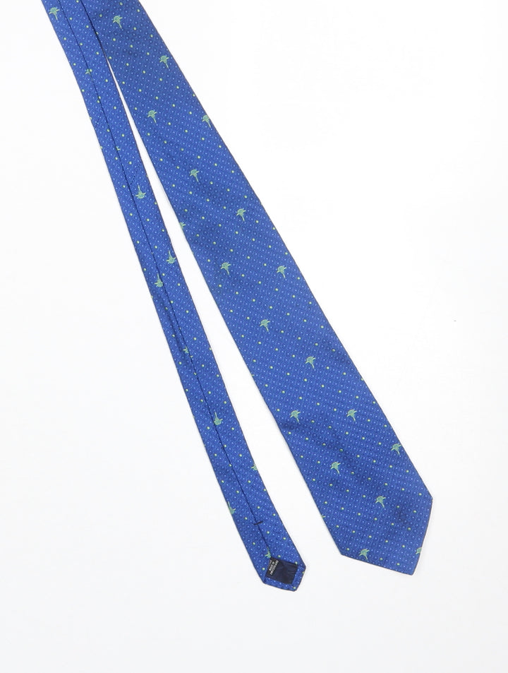 JOOP! Men's Blue Geometric Woven Silk Designer Tie One Size
