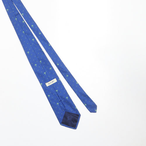 JOOP! Men's Blue Geometric Woven Silk Designer Tie One Size