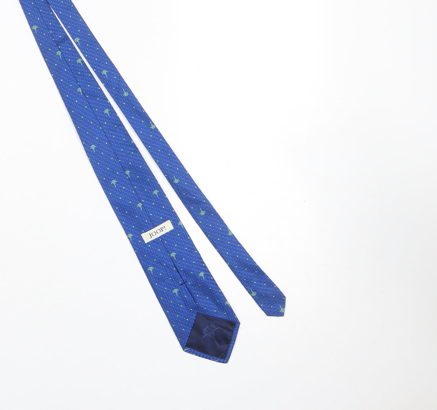 JOOP! Men's Blue Geometric Woven Silk Designer Tie One Size