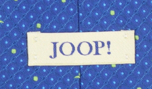 JOOP! Men's Blue Geometric Woven Silk Designer Tie One Size