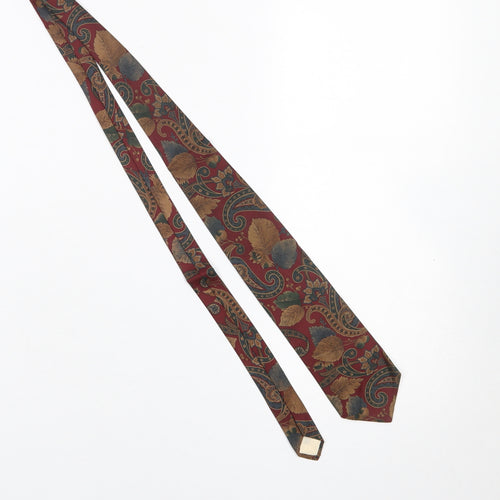 José Piscador Men’s Red Paisley Designer 100% Silk Tie One Size
