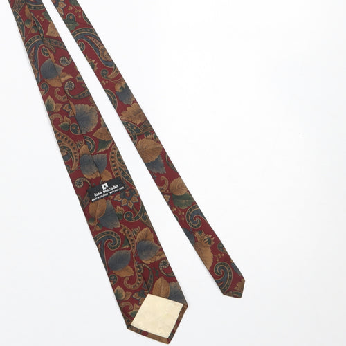 José Piscador Men’s Red Paisley Designer 100% Silk Tie One Size