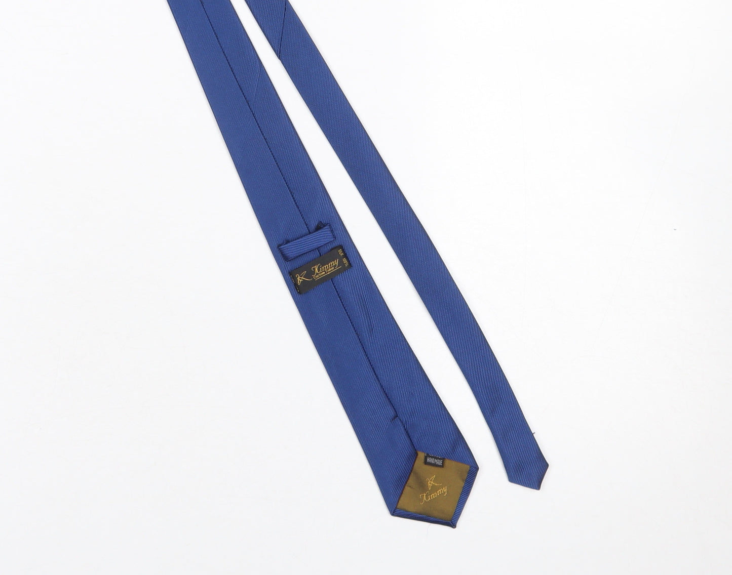 Kimmy Custom Tailor Men Blue Handmade Silk Slim Tie