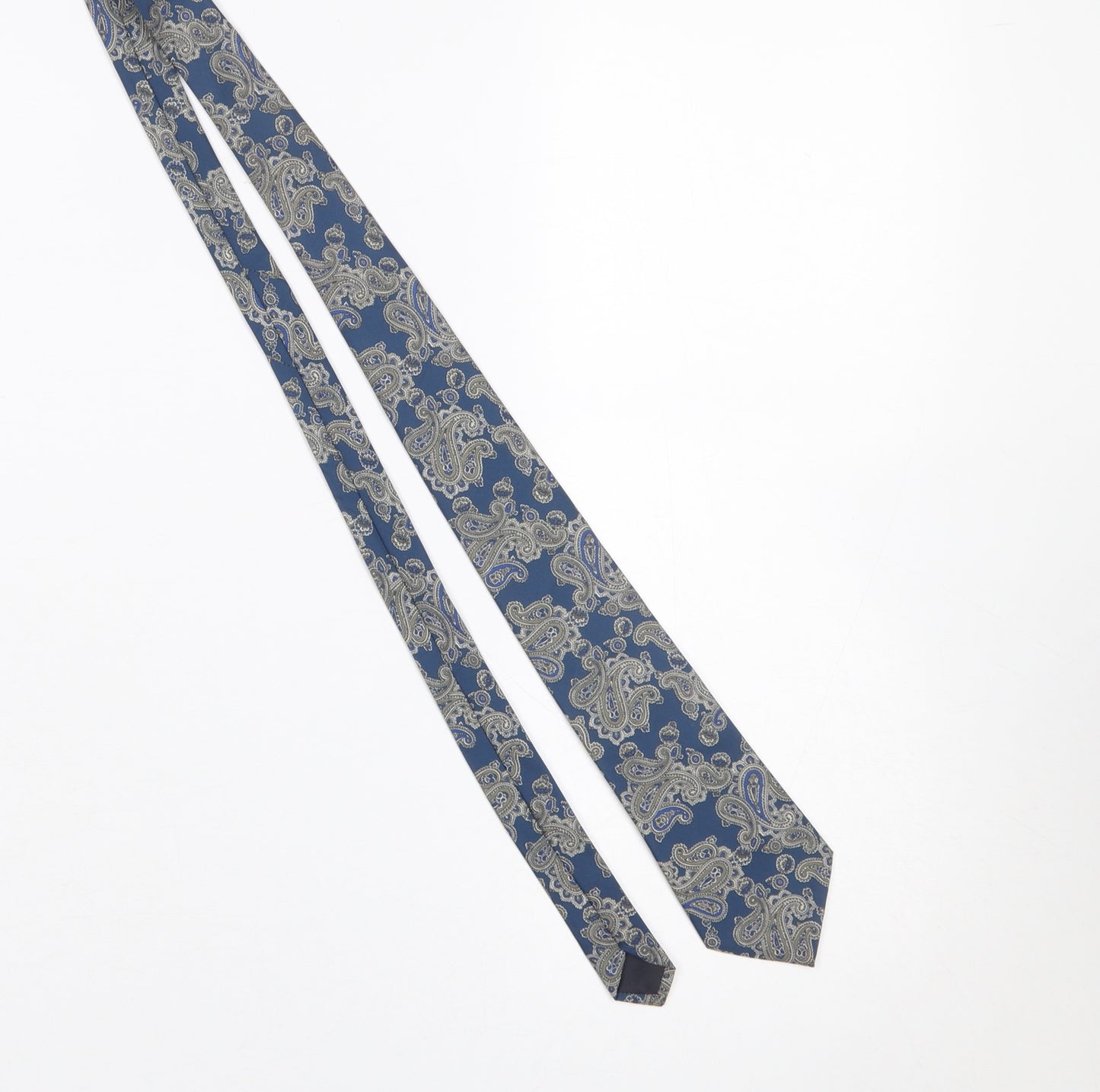 Enrico Rossini Men's Blue Paisley Polyester Tie