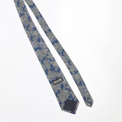 Enrico Rossini Men's Blue Paisley Polyester Tie