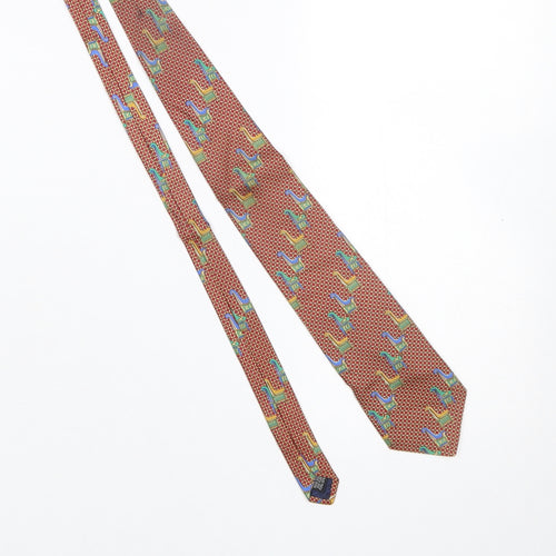 Pierre Balmain Men’s Red Geometric Silk Designer Tie