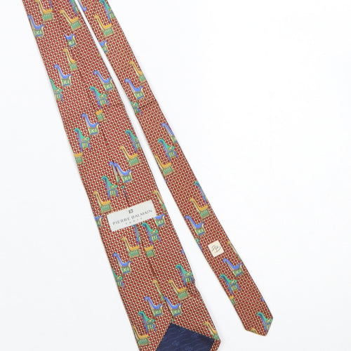 Pierre Balmain Men’s Red Geometric Silk Designer Tie