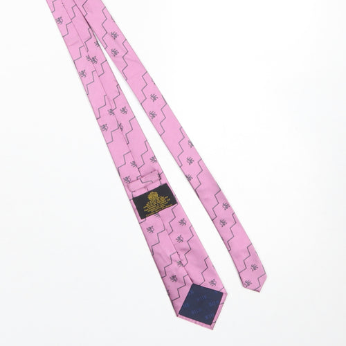 Toye Kenning & Spencer Men's Pink Silk Blend Patterned Tie